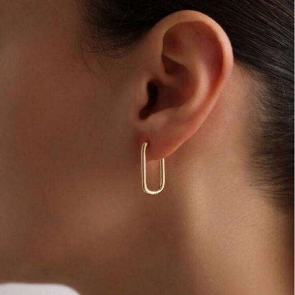 Minimalist hoop earrings A110 - Picture 1 of 4